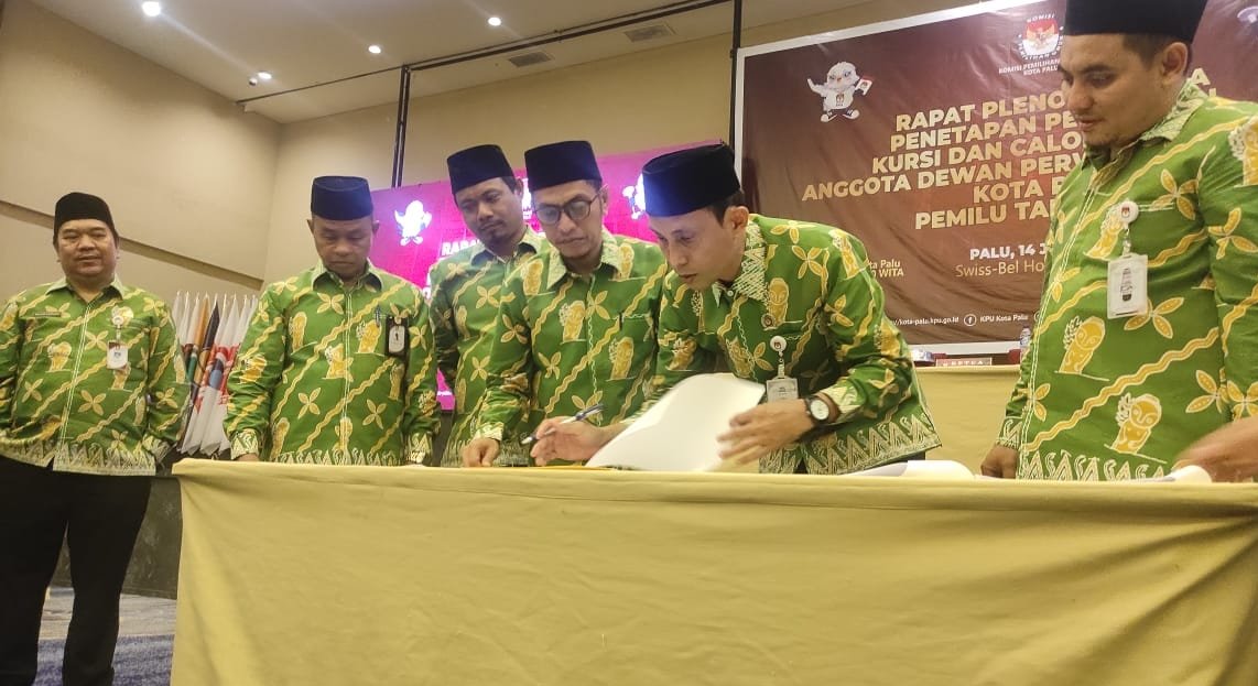 KPU Palu Tetapkan 35 Caleg Terpilih Periode 2024 – 2029